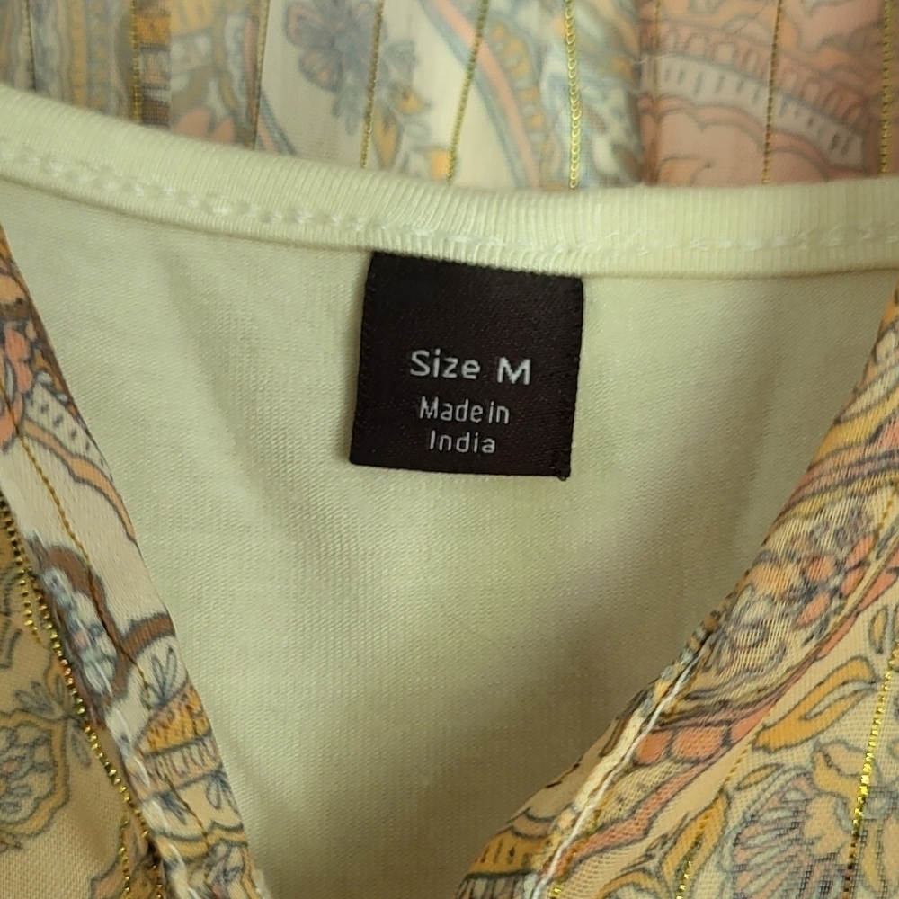 Boston Proper Patchwork Paisley Button-front Long… - image 5